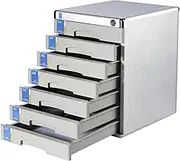Desktop File Cabinet 7-Layer, Aluminum Alloy Multi-Layer Storage Box Drawer Can Be Locked, Used for A4 Paper, Magazines, Paperwork and Documents (Size : 30×36×40.5cm)