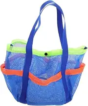 SUPVOX Mesh Beach Storage Bag Sandproof Tote for Beach Trips Swimming and Travel Durable Multi Pocket Design with Comfortable Handheld Grip for Vacation