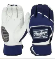Rawlings Workhorse Compression Strap Batting Gloves - Adult Navy Small