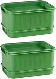 Perfk 2X Seed Sprouts Trays Mini Greenhouse Germination Kits Large Capacity Multifunctional Sprout Planting Container Seed Starter