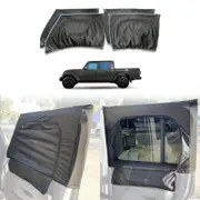 AUSGO Camping Window Sox Sun Shade for Jeep Gladiator 2020-Onwards 4-Piece Set