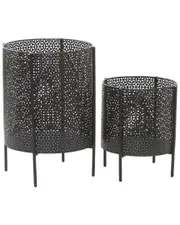 CosmoLiving by Cosmopolitan Set of 2 Metal Planters