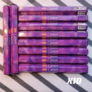Fin Incense Sticks 10 Hexagon Packets/200 Sticks -Opium- Free Postage