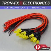 5/10/20Pcs 5mm Yellow Flash Round Diffused Yellow Lens LED 20CM Pre Wired 12V