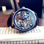 現貨 2022新款瑞士認證純機械錶手錶鏤空防水陀飛輪真皮男士機械錶潮流 TYTM