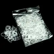 1000pcs Mini Clear Hair Elastics Rubber Bands Braids Braiding Plaits Small Bands