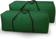 Christmas Tree Storage Bag Fits 7.5 ft & 9 ft Artificial Xmas Holiday Tree, Waterproof Large Tree Storage Bag 420D Oxford Fabric Patio Cushion Storage Bag 60" L x 28" W x 20" H (2pack)