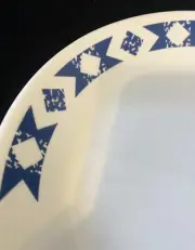 Corelle Blue Star Serving Platter Sponged Diamonds New with Label