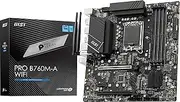 MSI PRO B760M-A WiFi ProSeries Motherboard (Supports 12th/13th/14th Gen Intel Processors, LGA 1700, DDR5, PCIe 4.0, M.2, 2.5Gbps LAN, USB 3.2 Gen2, HDMI/DP, Wi-Fi 6E, Bluetooth 5.3, mATX)