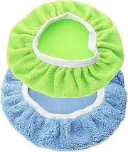 LOORGVEL 2pcs Microfiber Buffing Polishing Pad Set Versatile Applicator Pads for Car Detailing Durable and Easy to Use for Drill Efficient Scratch and Debris Removal