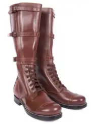 WW2 US M-1940 3-Buckle Cavalry Boots, Handmade Leather Boot, 5 to 15 all sizes