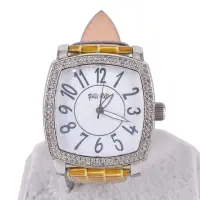 在飛比找Yahoo!奇摩拍賣優惠-二手 希臘Folli Follie 時尚石晶鑽英女錶 -芥末