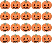 CHILDWEET 20pcs Mobile Phone Case Pumpkin Stickers Fall Decorations Pumpkins Lights Halloween Flat Back Holiday Pumpkin Ornament Artificial Pumpkins Halloween Crafts Decor Faux Resin Orange