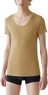 [Gunze] YN1513 Men's Crew Neck T-Shirt, Cut Off, Antibacterial, Odor Resistant, Durable Flexible