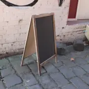 A1 A-Frame Chalkboard, Sandwich Pavement Board, Recycled Timber, Handmade