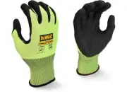 Radians DPG833TL DeWalt DPG833T Hi-Vis HPPE Cut Touchscreen Glove, Green- Size L