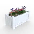 Rectangle Hamptons PVC Planters DEAL Planter Box PVC & UV Plant Flower Pot White