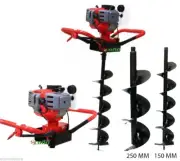 Ranch Yard Post Fencing Planting Soil Hole Digger EPA w/10" + 6" Auger Bits