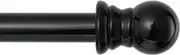 1 Inch Black Curtain Rods for windows, Heavy Duty Adjustable Splicing Single Curtain Rod with Brackets (30-90")