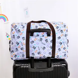 卡通旅行包 牛津布旅行袋 大容量旅行箱 防水行李袋 拉鍊摺疊旅行收納包 斜背包 可摺疊多功能收納包