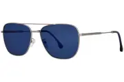 Paul Smith Avery-V2 PSSN007V2-03 Sunglasses Men's Matte Silver/Blue Pilot 58mm