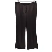 ESCADA Pants Womens Size 44 Silk Wide Leg Solid Satin Dark Plum Quiet Luxury NEW