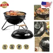 Outdoor Mini Charcoal Grill - 14.5'' with Enamel Finish & Efficient Heat Control