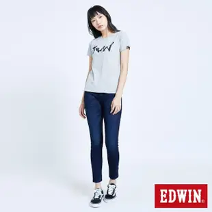 【EDWIN】女裝 JERSEYS EJ2棉感窄管迦績褲(原藍磨)