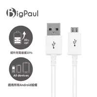 在飛比找蝦皮商城優惠-Big Paul Micro USB 快充傳輸線0.8/1.