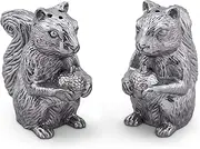 Arthur Court Aluminum Squirrels Salt & Pepper Set 4" Tall