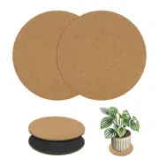 2-Pack Cork Plant Coasters, 10 Inch Round Coasters Pads Cork Plant Mats Cork Pad