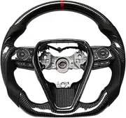 Car Carbon Fiber Steering Wheel Compatible For Toyota And Corolla Anti-slip Perforated Leather Steering Wheel Assembly Car Accessories