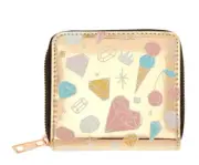Claire’s Diamond Doodle Print Mini Zip Wallet in Rose Gold New with Tags