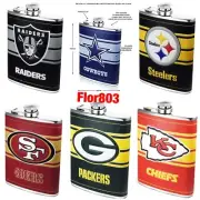 NFL Team 8oz Stainless Steel Hip Flask Set w/Funnel