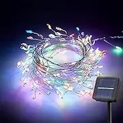 Clearhill Solar String Lights Outdoor, 19ft/6M Color,300 LED Waterproof Christmas Lights, 8 Modes for Tree Yard Garden Party Xmas Decor