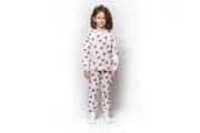 Girls Sizes 3-7 Pink Dandelion Print Pyjamas Long Set PJS