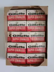 Vintage Gillette Razor Blades 25 x 5pk New Old Stock Sealed Super Stainless