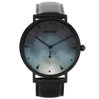 在飛比找蝦皮商城優惠-PICONO A Week 獨特渲染系列黑色真皮手錶 藍綠色