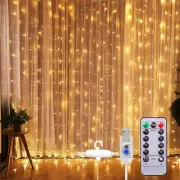 300 LED Window Curtain String Light Home Garden Bedroom Wedding Party Xmas Decor