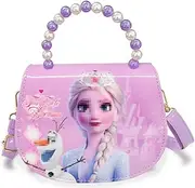 [Babioms] Children's Shoulder Bag Handbag, Children's CrossBody Bag with Adjustable Strap, for Girls for Going Out or Travel (18 x 15 x 7 cm), purple