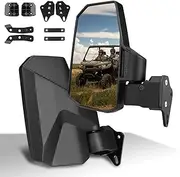 SHEJISI Defender Side Mirrors,The Spring Back Feature Allows Easy Reset After Fold,2024 New UTV Mirrors Compatible with Can Am Defender HD10 HD9 HD8 HD7 HD5,Suitable for No Door,Half Door,Full Door