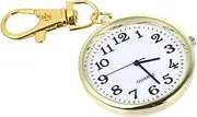 [NIYANGLE] Pocket Watch Men Electronic Gold Watch Holder Fob Watch Small Watch Lady Smartwatch Ladies Watches Digital Watch Carabiner Keychain Nurse Watch Unisex Watch Glass Golden
