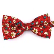 2PCS Suits Cotton Bow Ties For Men Cravats Fashion Adjustable Floral Bowtie for Wedding Party Groom Butterfly Adult Casual Bowties