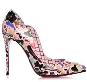 Christian Louboutin Hot Chick Dr Bored Limited Edition Pink Multi Pumps 38.5