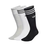 在飛比找momo購物網優惠-【adidas 愛迪達】襪子 中筒襪 運動襪 3雙組 三葉草