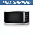 Stainless Steel Microwave with LED Lighting, 6 Auto Menus & Child Safety Lock