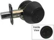 House Guard Matte Black Finish Single Deadbolt Door Lock Locks Kwikset Keyway