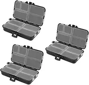 3Pcs Box Fishing Storage Cases Durable Tackle Box with Detachable Baffle Compact Bait Containers for Organizing Lures for Outdoor