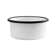 Urban Style Enamelware 8x4cm Ramekin w/ Black Rim - White