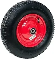 16" 4.8/4.00-8 25mm bore Wheelbarrow wheel for Cart Trolley Barrow Tyres, Wear-resistant and Anti-slip, for Hand Trolleys/Small Carts